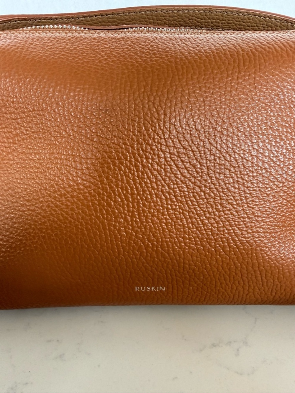 Ruskin Chester Bag Italian Leather Top Handle Crossbody Tan - Picture 6 of 9